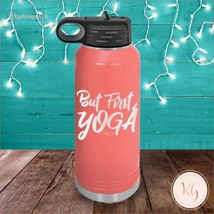 But First Yoga Stainless Steel 32 Oz Water…